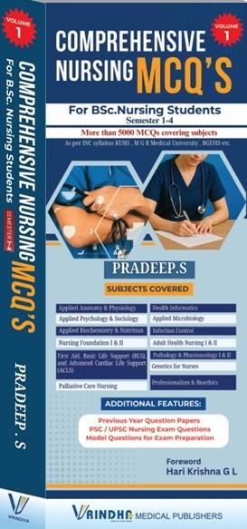 COMPREHENSIVE NURSING MCQ'S, SEMESTER 1-4 , VOL-1, FOR B.Sc.NURSING STUDENTS ,AS PER INC SYLLABUS
